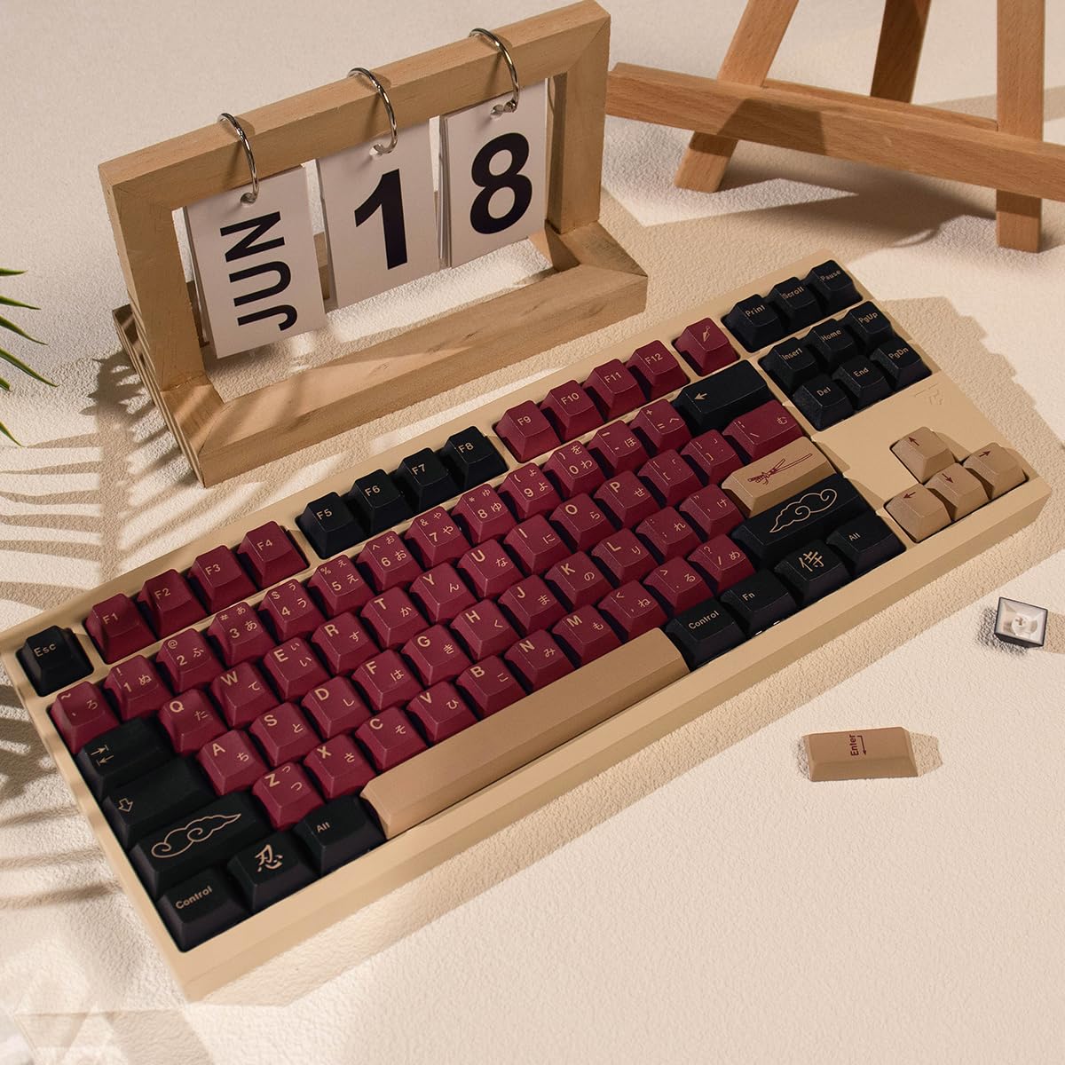 Amazon | 日本語キーキャップ 129キー PBT レッド サムライキー