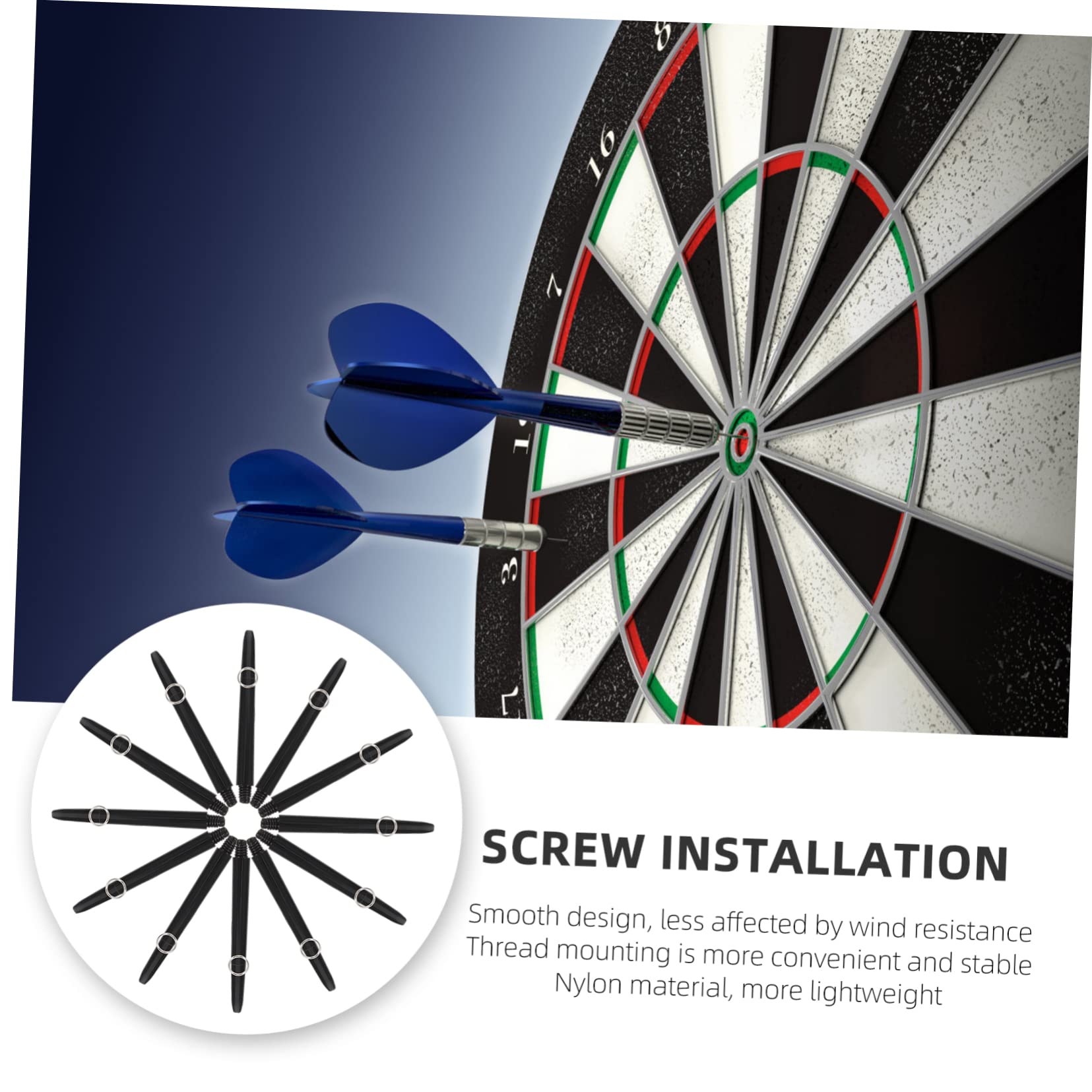 KOMBIUDA Shaft for Soft Tip 50pcs Replacement Shafts Nylon Supplies Shafts for Levels