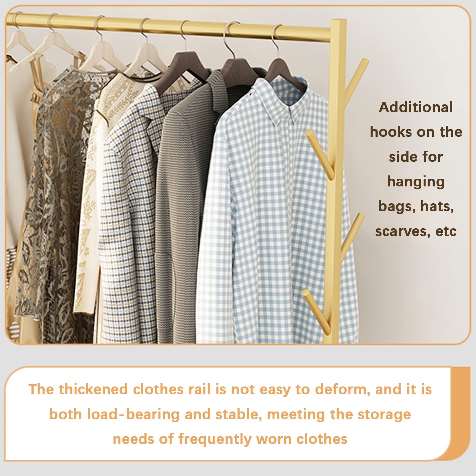 Amazon.com: LXBAMKEA Coat Rack Stand Clothes Rack Stand  display picture 3