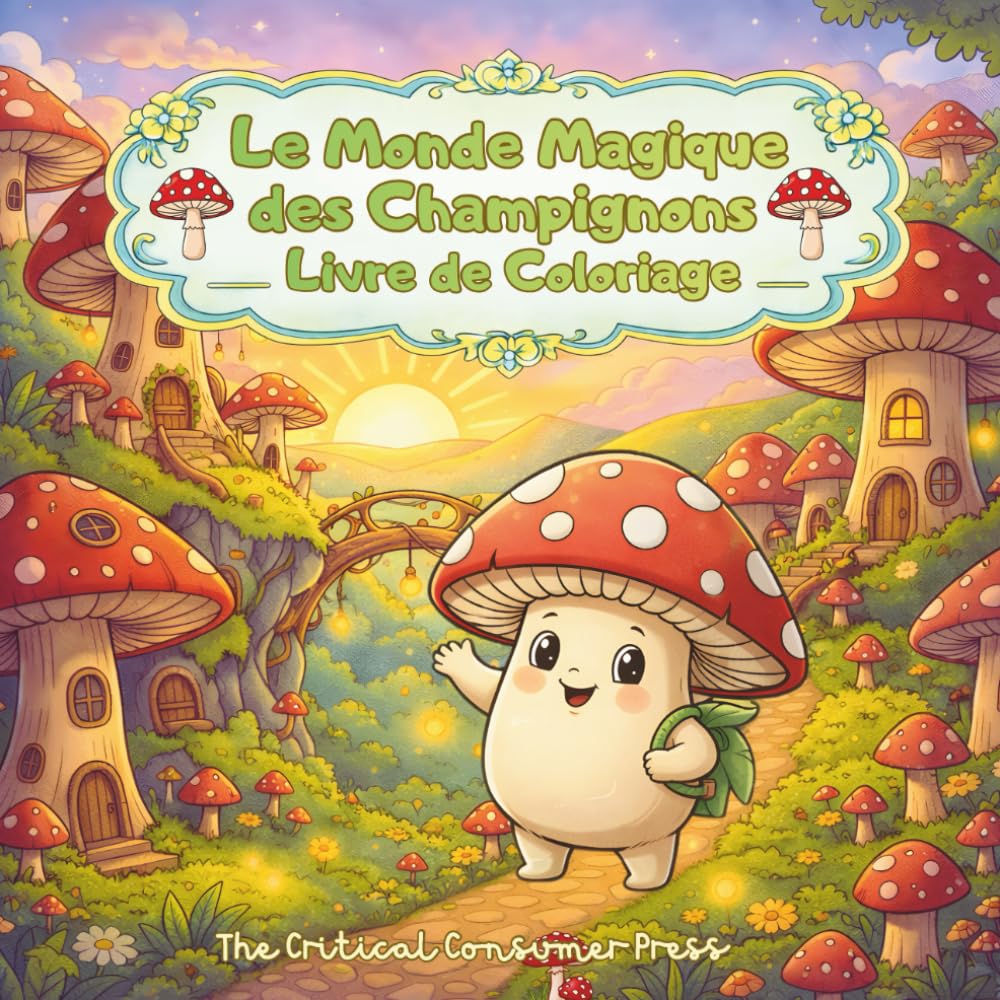 Le Monde Magique des Champignons: Un Voyage Illustré à Colorier pour Enfants Curieux et Créatifs