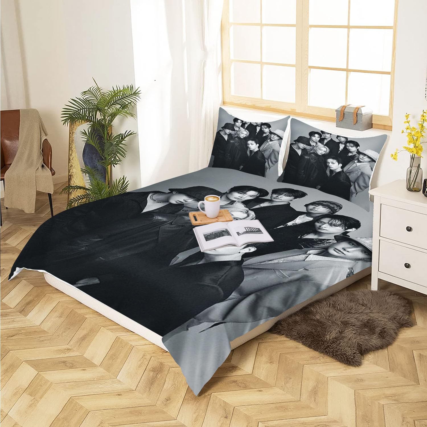 LOUJIN Jeté De Lit Flanelle Stray Kids - Doux Et Léger 150 X 125 Cm