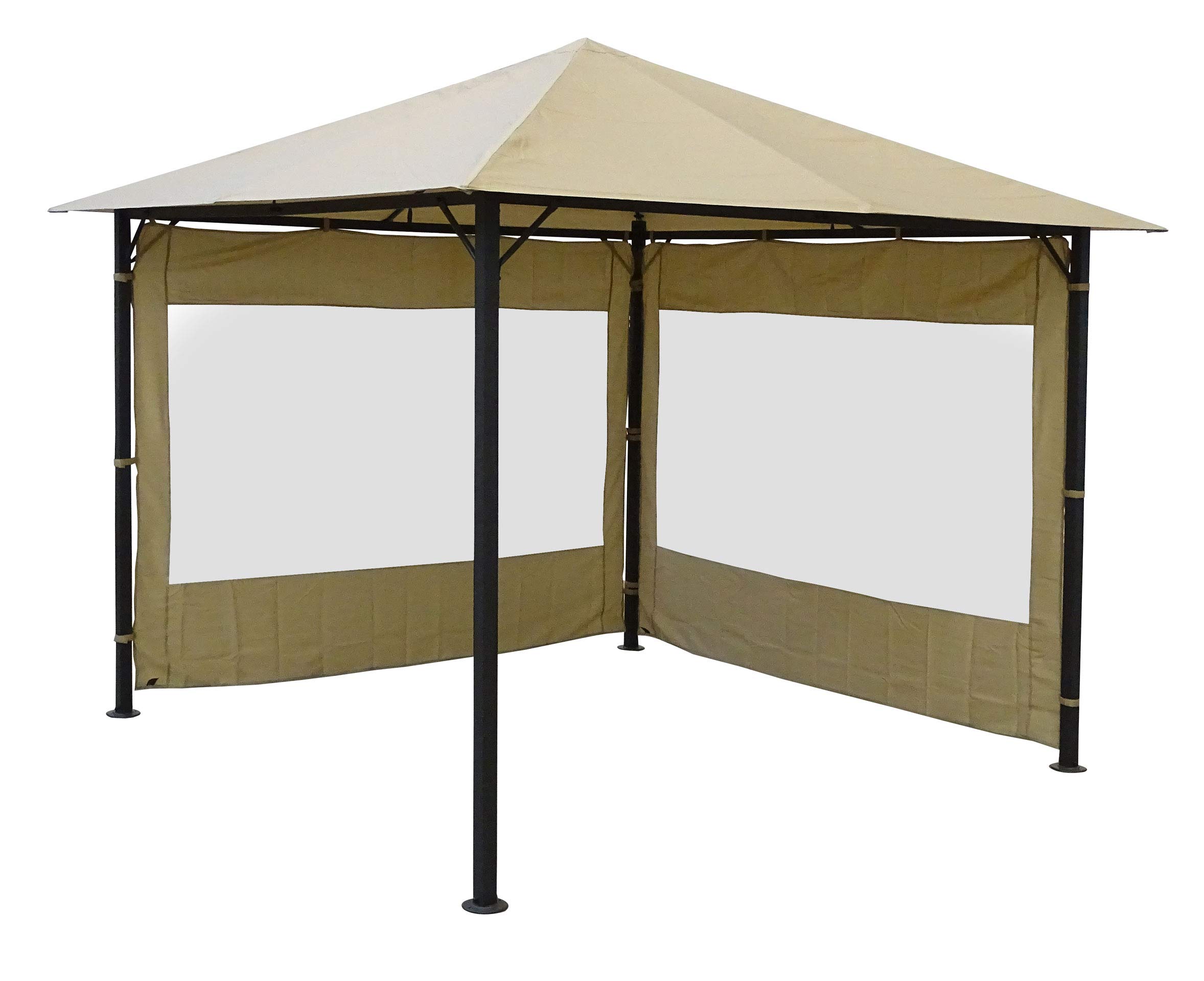 QUICK STAR 2 pareti Laterali per Gazebo da Giardino, Anticato, 3 x 3 m, Parete Laterale, Beige