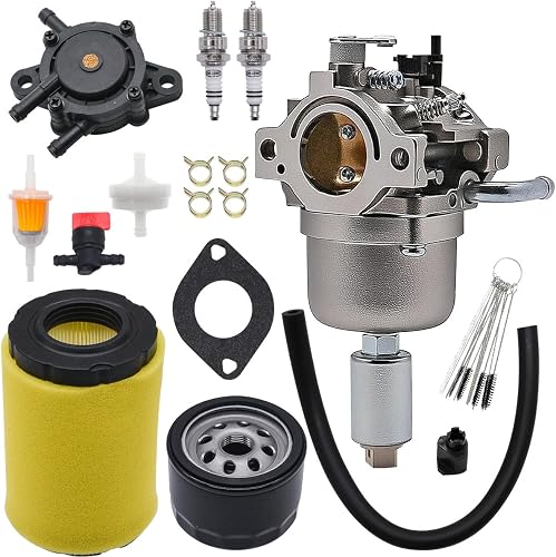 PP19A42 Carburetor Fit for Poulan Pro Lawn Mower (960460077 00) Riding Tractor Carb with PP19A42 Air Filter Oil Filter Tune Up Kit
