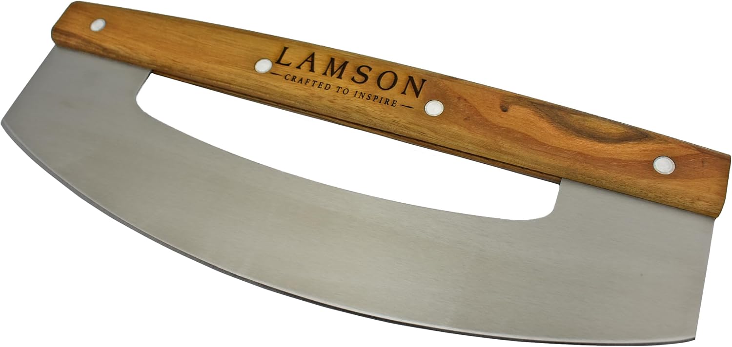 Lamson 14″ Pizza Cutter and Rocker with Solid Walnut Handle Lamson 14″ Pizza Cutter and Rocker with Solid Walnut Handle