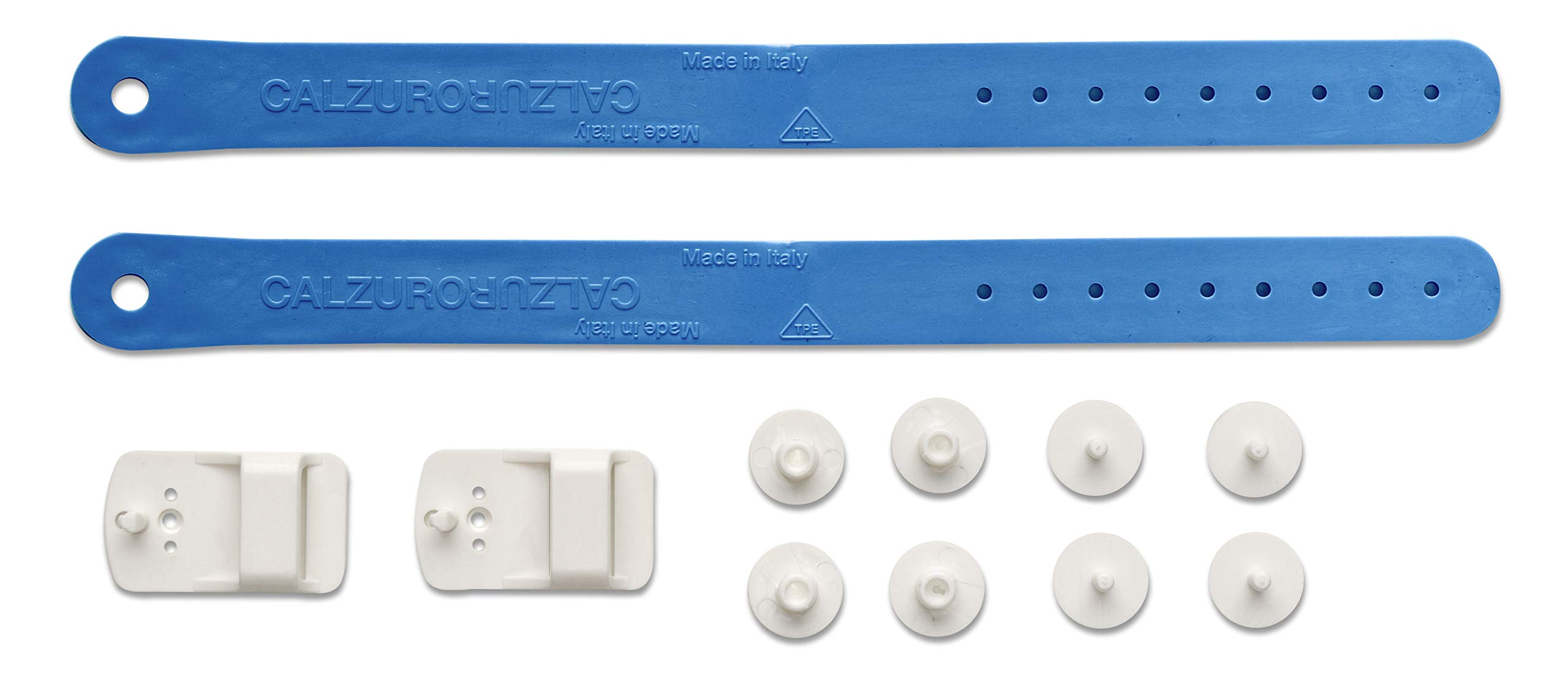 CALZURO Heel Strap Kit - Italian Rubber Clog Straps for Secure Fit - Professional-Grade Durability - Fits All Classic Sizes - 2 Straps, Buckles & Hardware Included