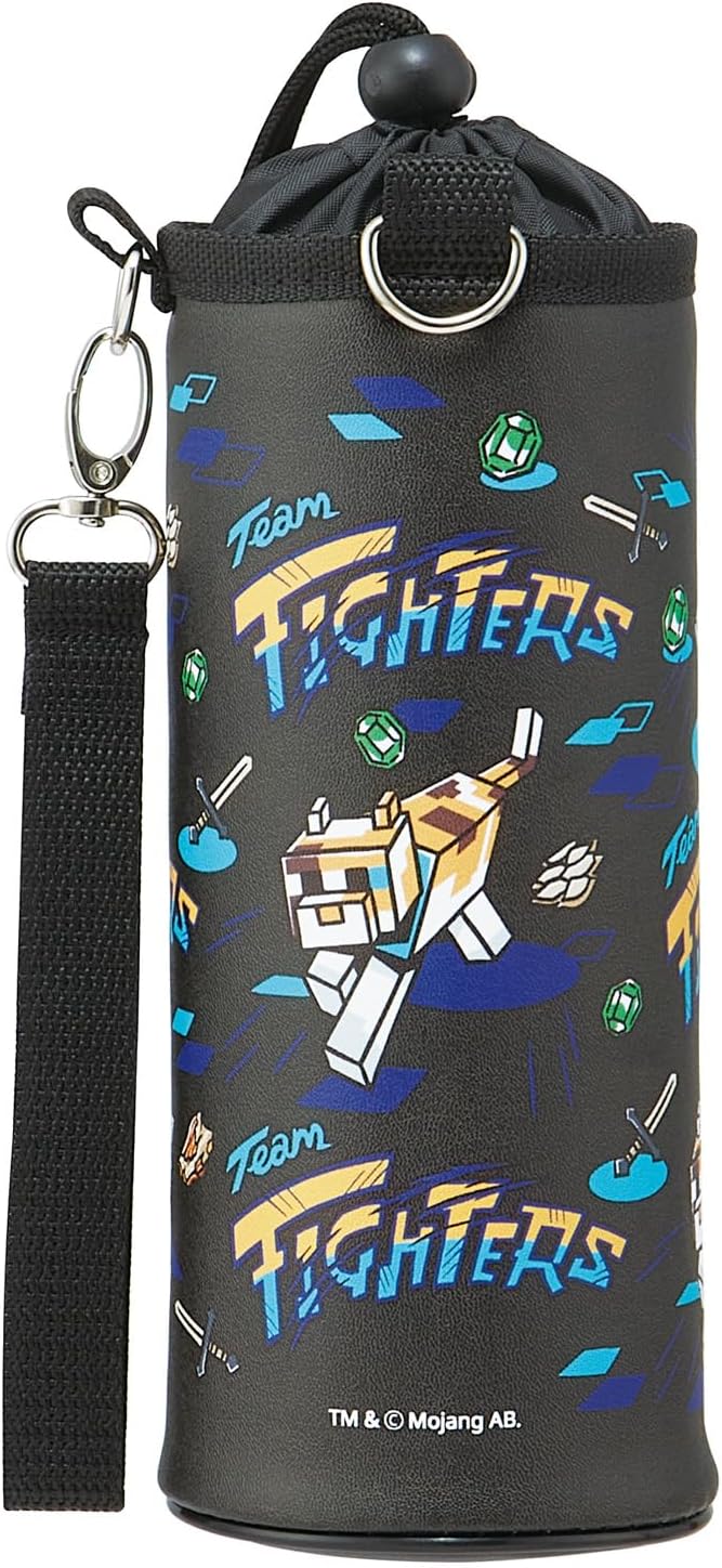 Skater PVPF7-A Bottle Cover, Water Bottle Case, For Kids, Water Bottle Cover, Multi Size, Minecraft, Minecraft, Team, Boys,