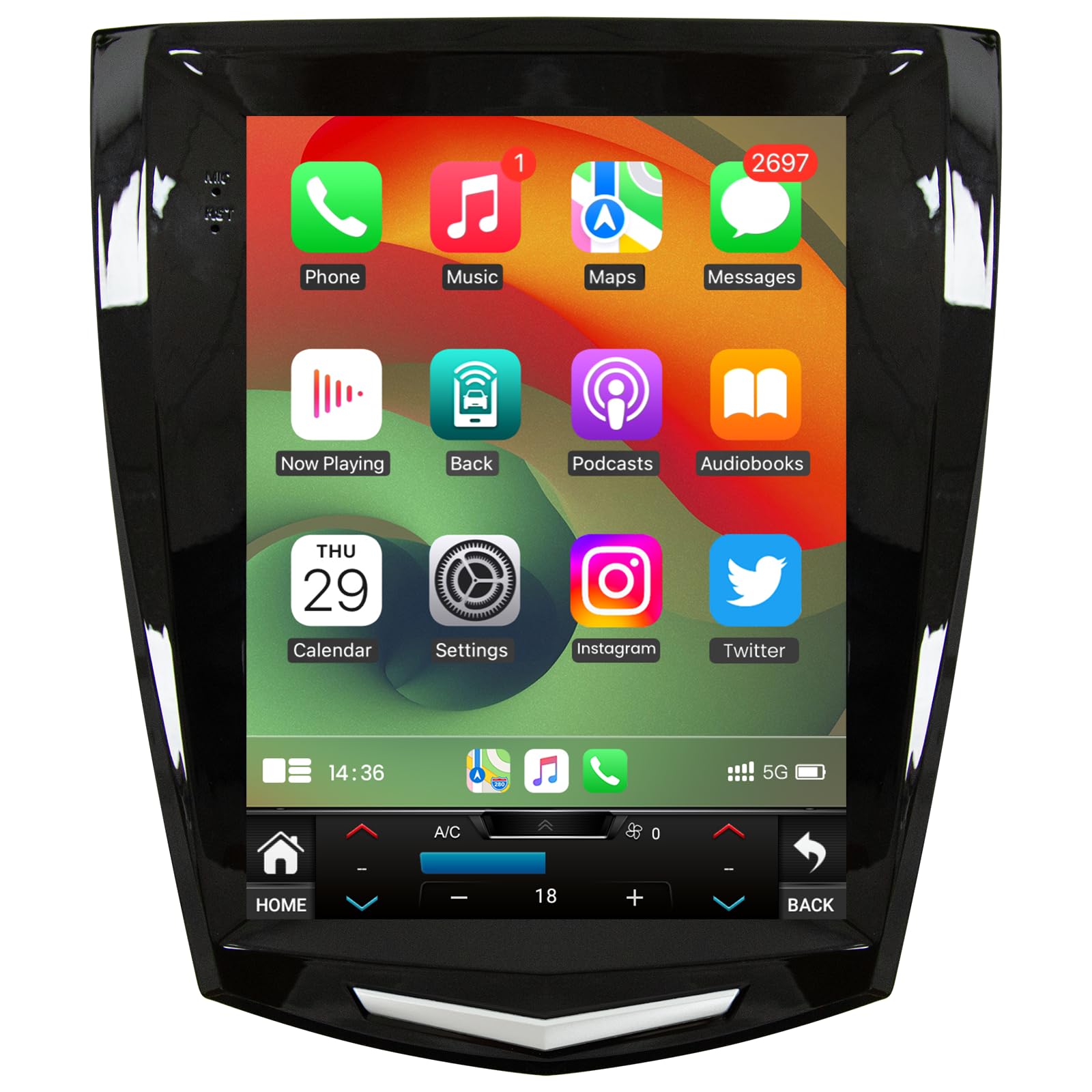 View 1 of [8Core 4G+64G] Car Radio for Cadillac ATS XTS SRX CTS 2013-2018: 9.7" HD Touchscreen Stereo Replacement with Wireless Carplay Android Auto 5GWiFi Bluetooth FM AM RDS DSP SWC Backup Camera