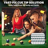 Vista 7 de Kit de reemplazo de 40 puntas para tacos de billar, 4 tamaños, solución de cambio rápido para tacos de billar y snooker, sin pegamento, 10 piezas