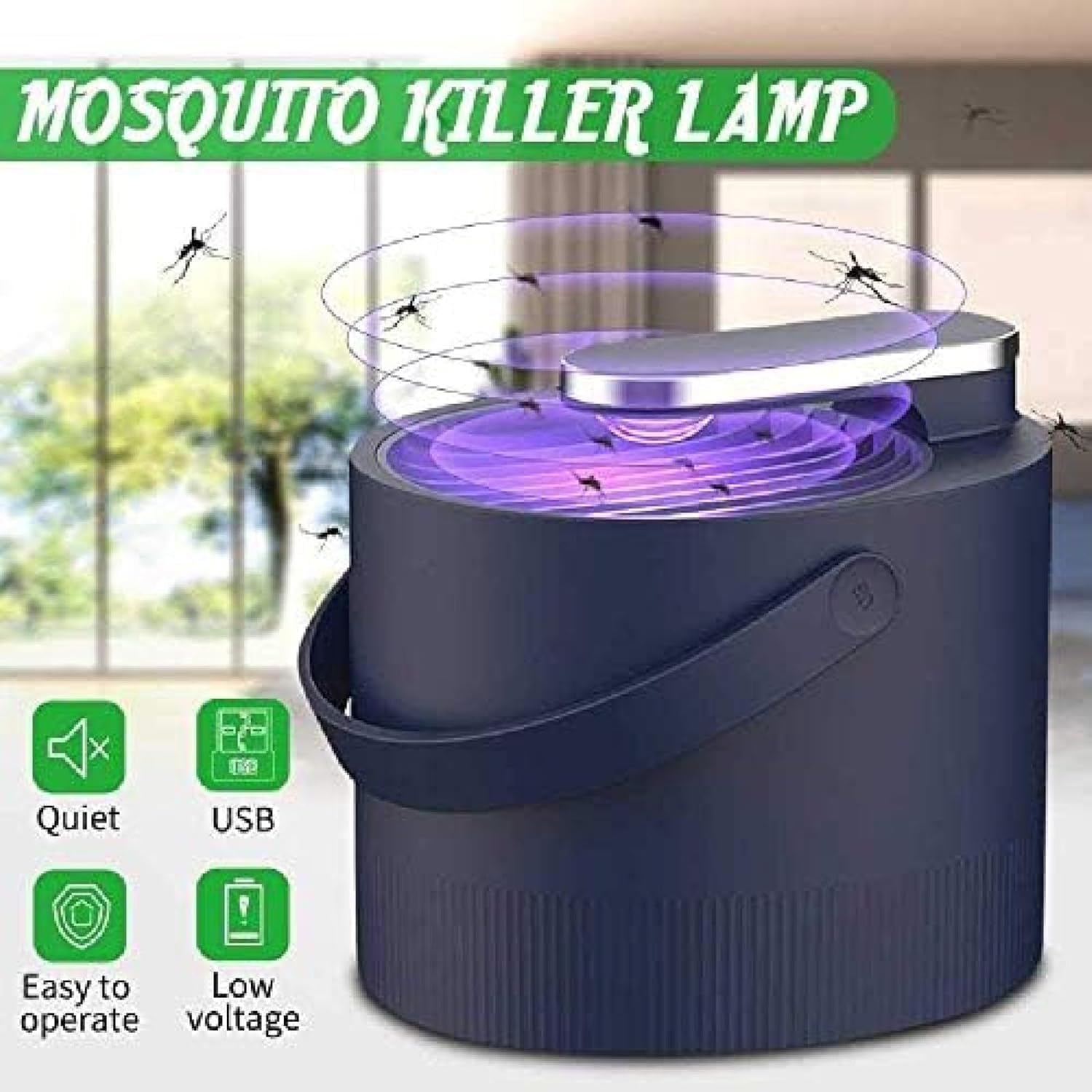 Lampa Na Komary Mosquito Killer Lampa Usb Fotokatalizator Elektryczny środek Odstraszający Owady Killer Trap Lamp Uv Smart Light, B