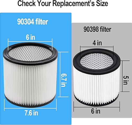 Miniatura 2 de Extolife - Filtro de repuesto para Shop-Vac 90350, 90304, 90333 que se adapta a la mayoría de aspiradoras para agua y polvo de 19 litros y más.