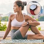 22mm Watch Strap Set – 4-Pack Adjustable Elastic Nylon Bands with Hook Loop Closure, Red Orange Navy Green, Breathable & Durable Replacement Wristbands for Smartwatches & Fitness Watches