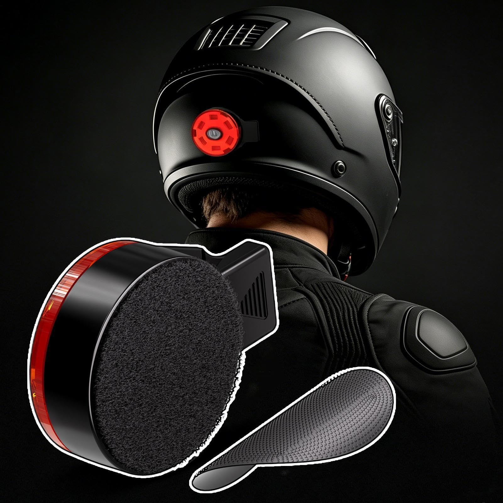 Casque de vélo | Lampe d'avertissement étanche, lampe arrière rechargeable pour casque avec 4 modes, convient aux hommes et aux femmes, conduite nocturne sur route, montagne et extérieur