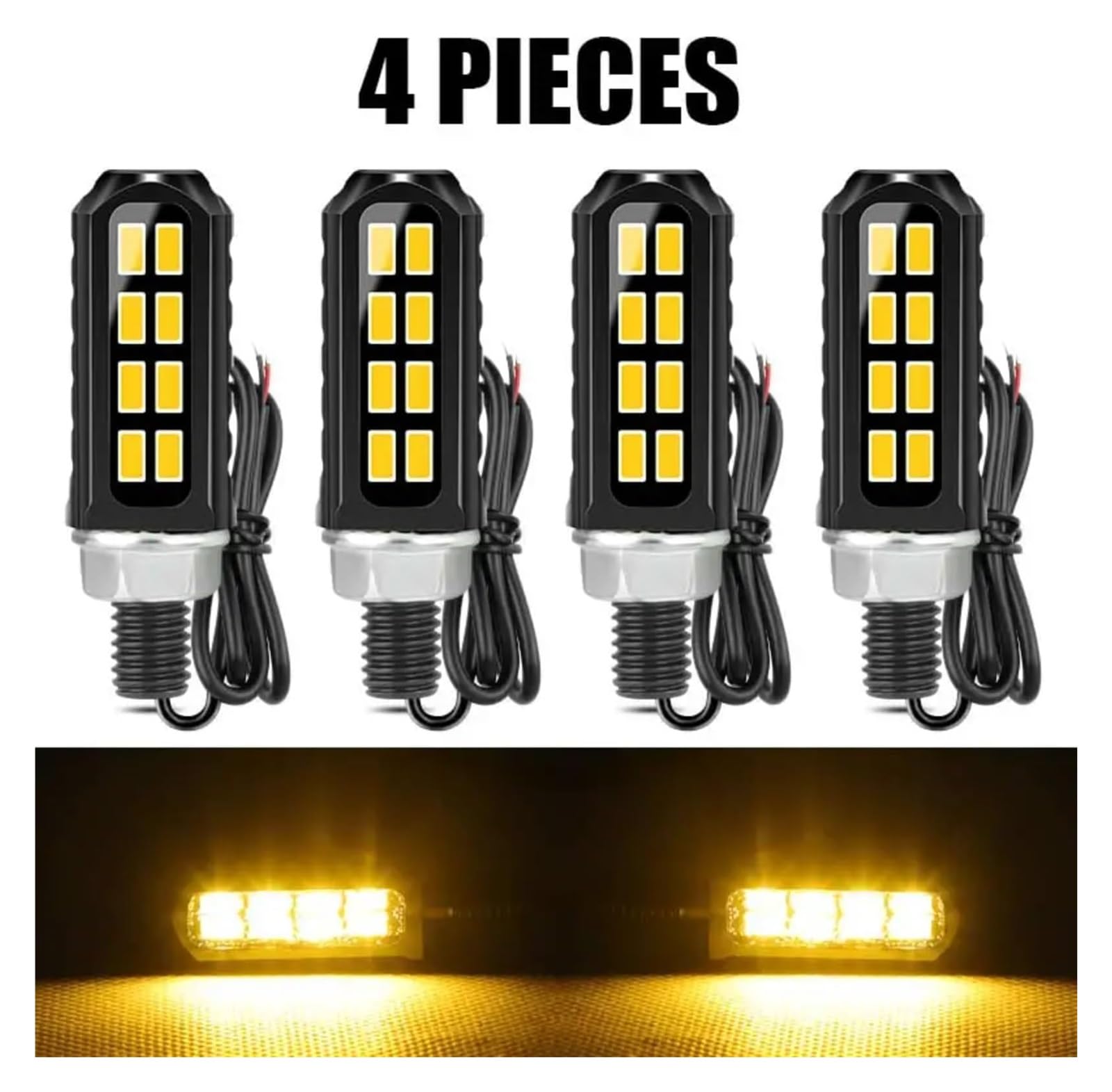 Indicatore di direzione Moto 12V Moto Freccia Spia Indicatore di Direzione Luci Lampeggianti(4pcs)