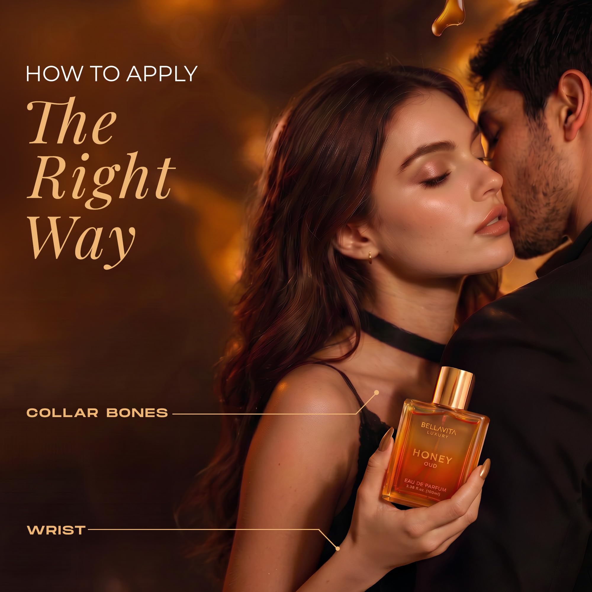 BellaVita Luxury Honey Oud Eau de Parfum 100 ml Patschuli Vanille Bergamotte blumig würzig Unisex-Duft