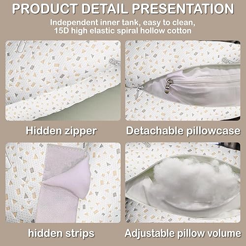 Miniatura 6 de Oskeray Almohada de embarazo para dormir, almohada de maternidad Baby Bub para caderas, espalda, piernas, almohada de maternidad con funda de