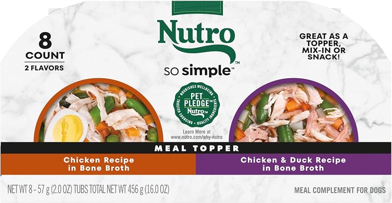 Ração Úmida Complementar para Cães Adultos Nutro So Simple com Frango e Pato 56 g, Pacote com 8