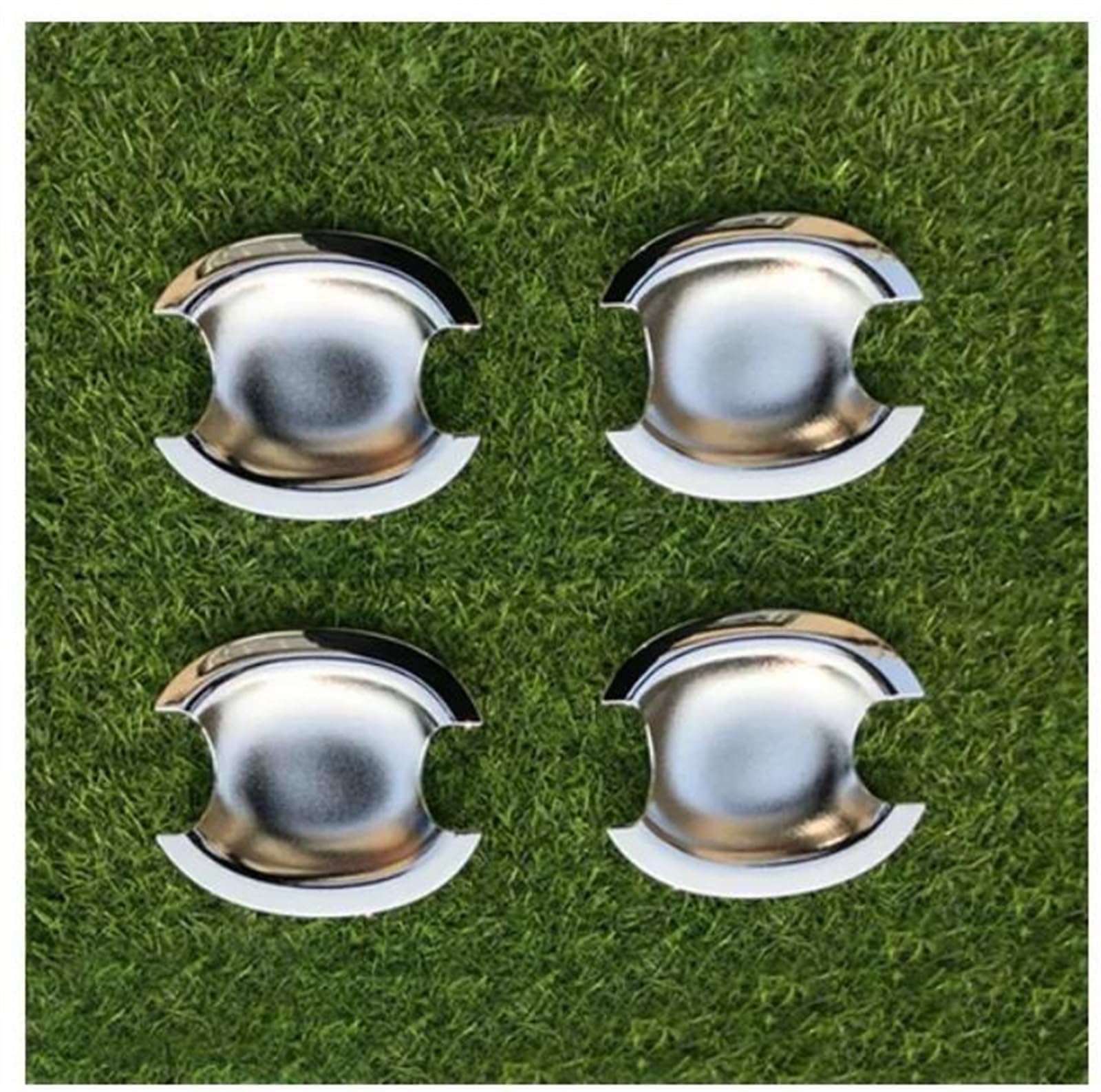 SLIMES Car Door Handle Cover Trim for Kia K3 Scratch Proof Set Chromium Styling Exterior Parts Accessories Protection(Silver 2)