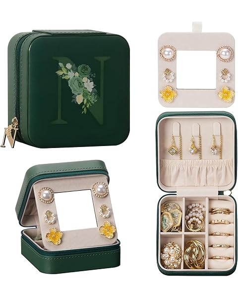 Travel Jewelry Box for Gift: Traveling Jewelry Case for Girls Women - Mini Organize...