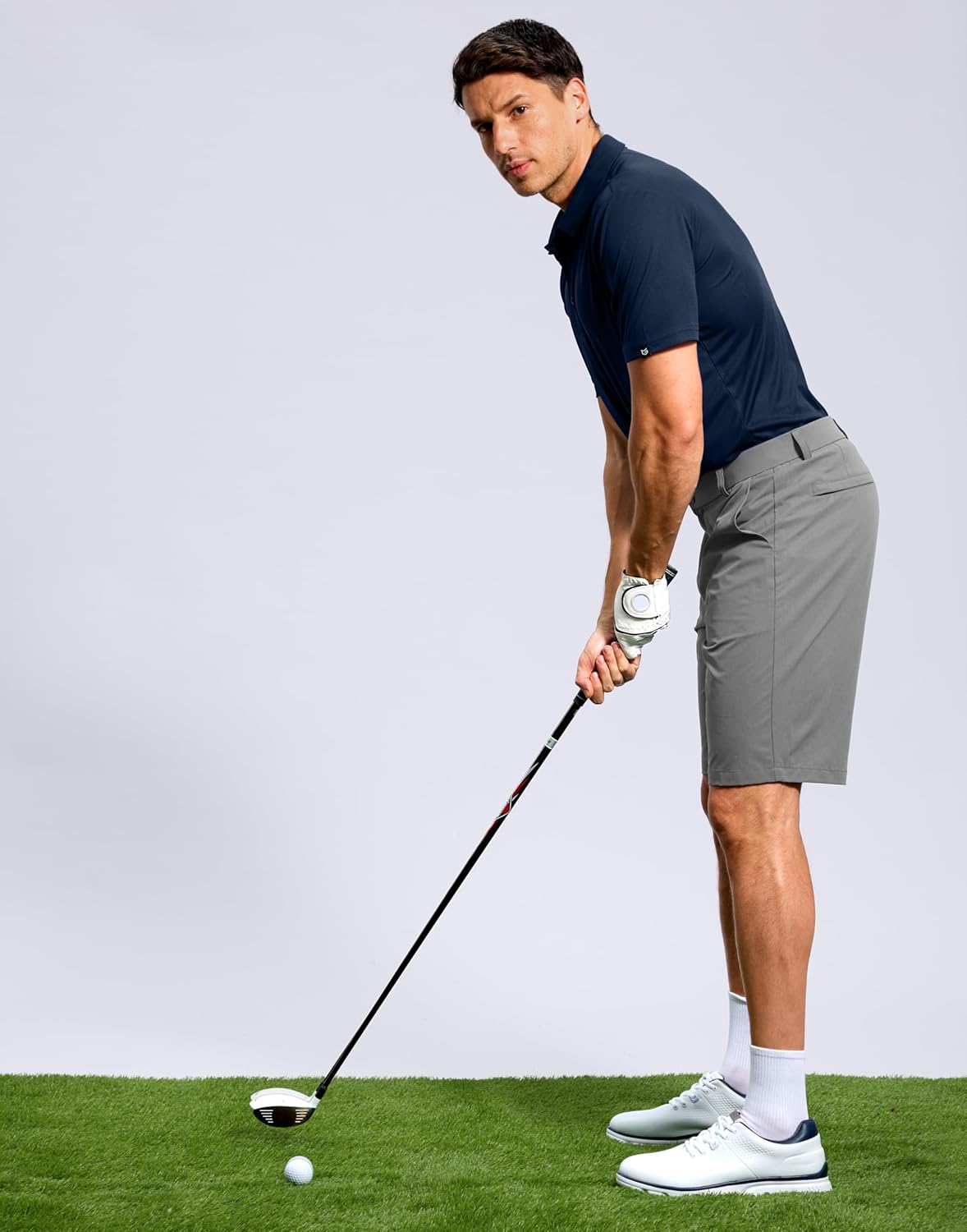 Mens Golf Shirt Jacquard Short Sleeve Dry Fit Moisture Wicking Performance Athletic Summer Collared Polo Shirts for Men - Image 5