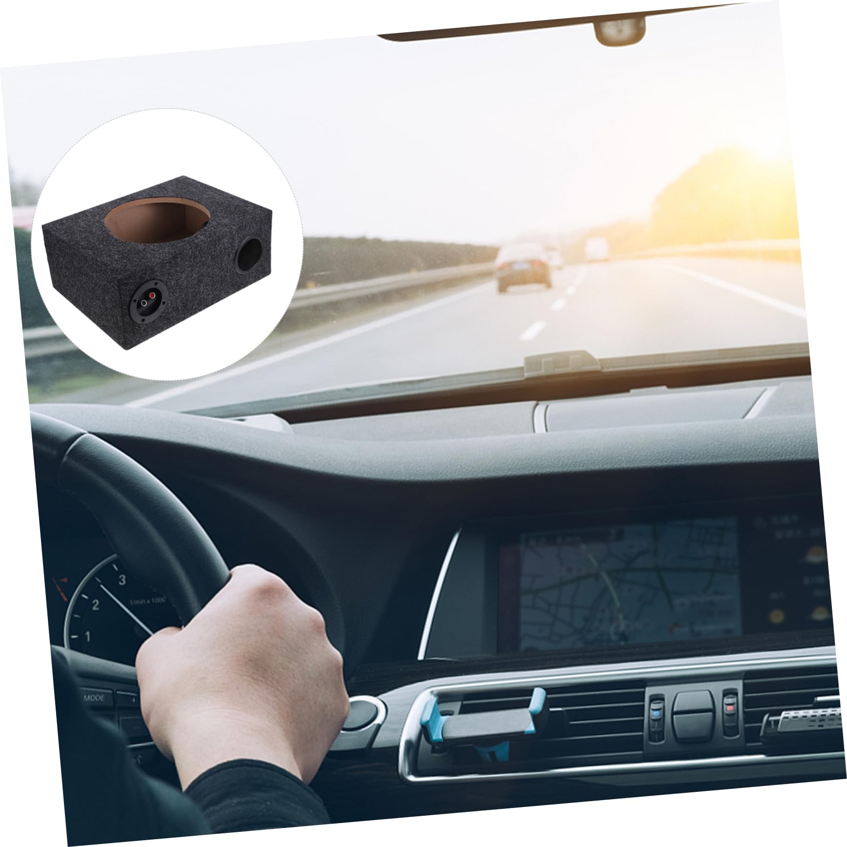 Vaguelly Box Cassa in Legno e Abs Auto da 10 Pollici per Subwoofer prodotti Design Sottile e Installazione Semplice per Integrazione negli Interni del Veicolo