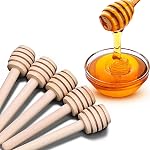 Plongeur de miel en bois pour serveur de jarre Dispense de la confiture de jaunisse de miel bâtons de mariage parti de faveur (8 CM -50 Pcs)