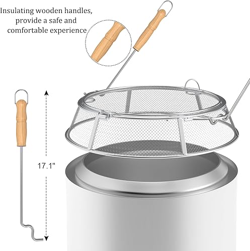 Miniatura 3 de AJinTeby Protector para fogata para estufa sola, pantalla protectora de chispas de acero inoxidable, pantalla protectora de chispas para estufa