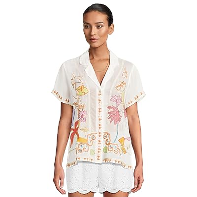 Johnny Was Piper Applique Shirt Women