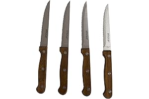 IMUSA USA IMU-71014 4-Piece Serrated Steak Knives Set