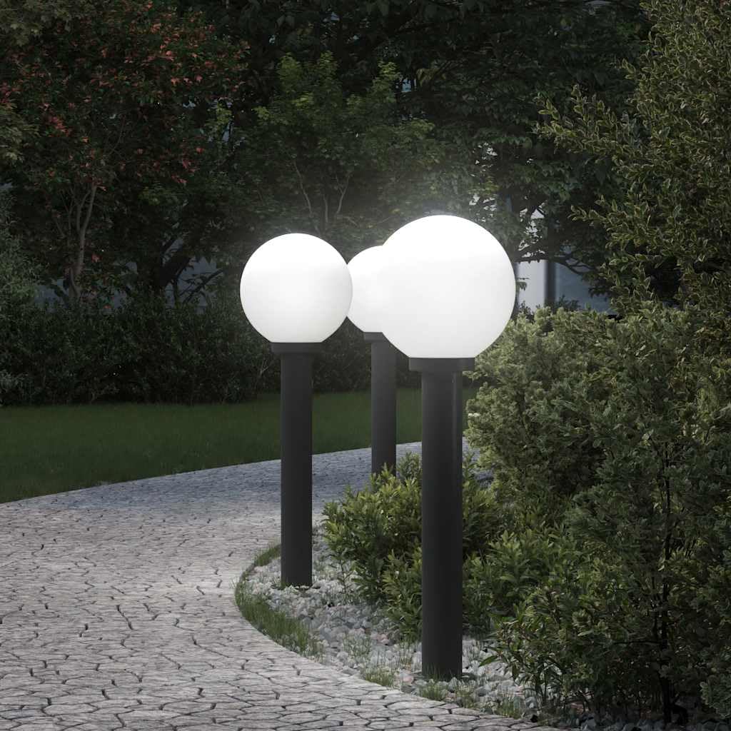 Zewnętrzne sygnały nawigacyjne 3 sztuki 80 cm czarny IP44 stal nierdzewna