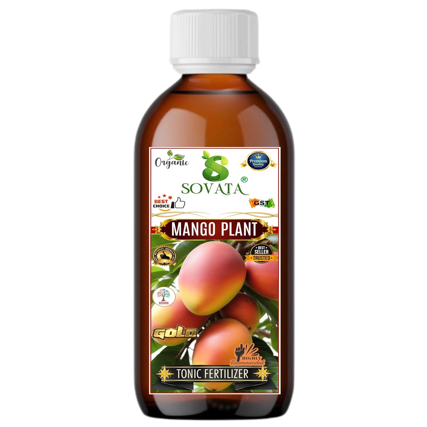 Sovata® Mango Tonic Fertilizer, Essential Organic Powerful Liquid Tonic for Fast Growth and Heavy Fruiting of Mango Plants. (200 ml)