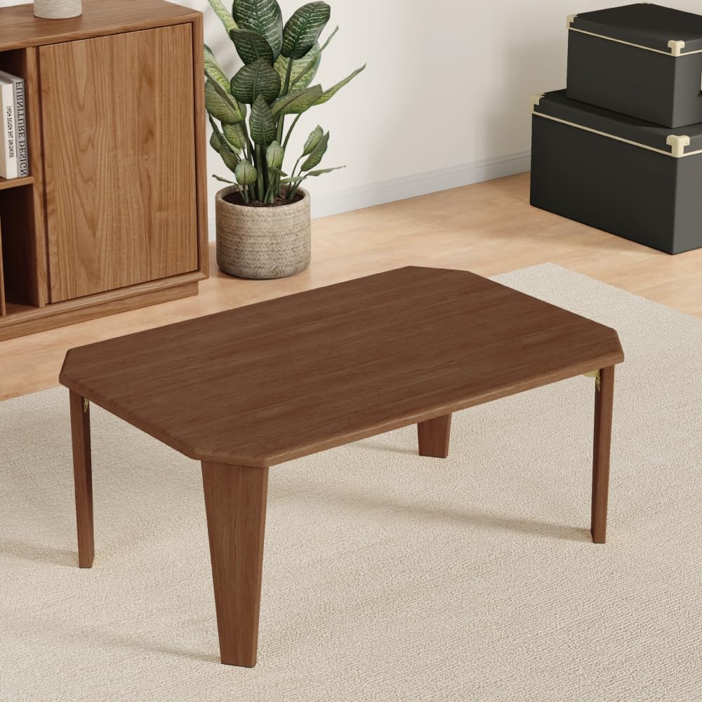 座卓　折脚　折りたたみ　ジャパニーズ・ローテーブル　75-105 ブラウン 折脚テーブル 105×75cm 和室 テーブル ローテーブル ちゃぶ台