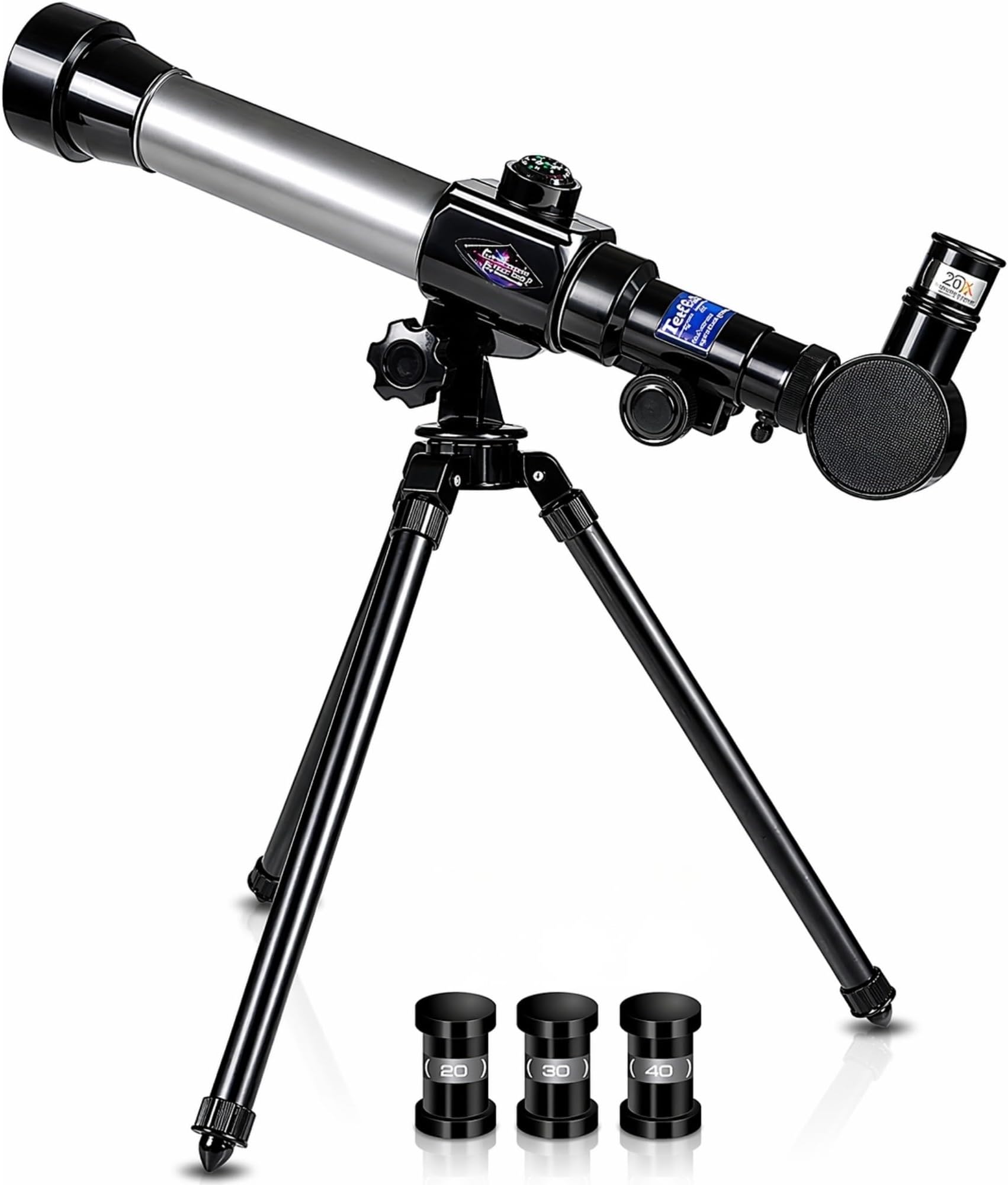 ArtCreativity Kids Telescope for Beginners with Tripod & 3 Eyepieces, Easy Setup STEM Astronomy Toy, Fun Educational Science Gift for Boys & Girls Ages 3+