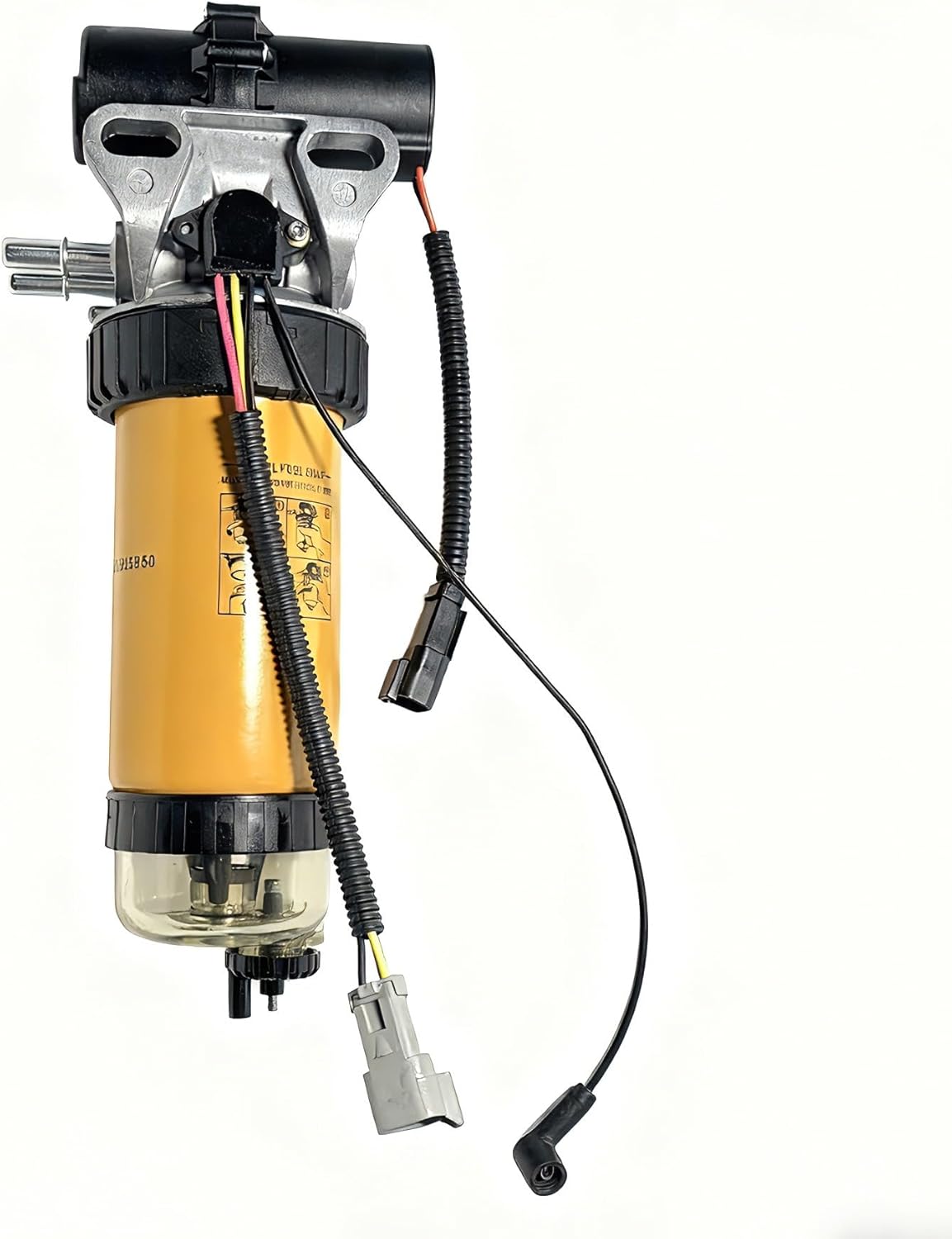 12V Fuel Lift Pump & Fuel Filter Assembly 333/C3351 320/A7046 320/A7087 32/925950 - Compatible with JCB Loader 3CX 4CX & Dumper 6TST