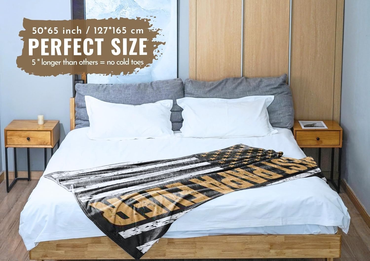 Papa Gifts from Grandkids, Grandchildren, Gifts for Grandpa, Throw Blanket for Grandfather, Presents from Granddaughters Grandsons for Father's Day, Birthday, Christmas - USA FLAG (50 x 65 inches) - Image 5