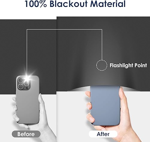 Miniatura 3 de Blackout Curtains for Bedroom, 36" x 57" Temporary Blackout Shades for Windows, Portable Black Out Blinds Screen with 20 Loop & Hook, 100% Black Out