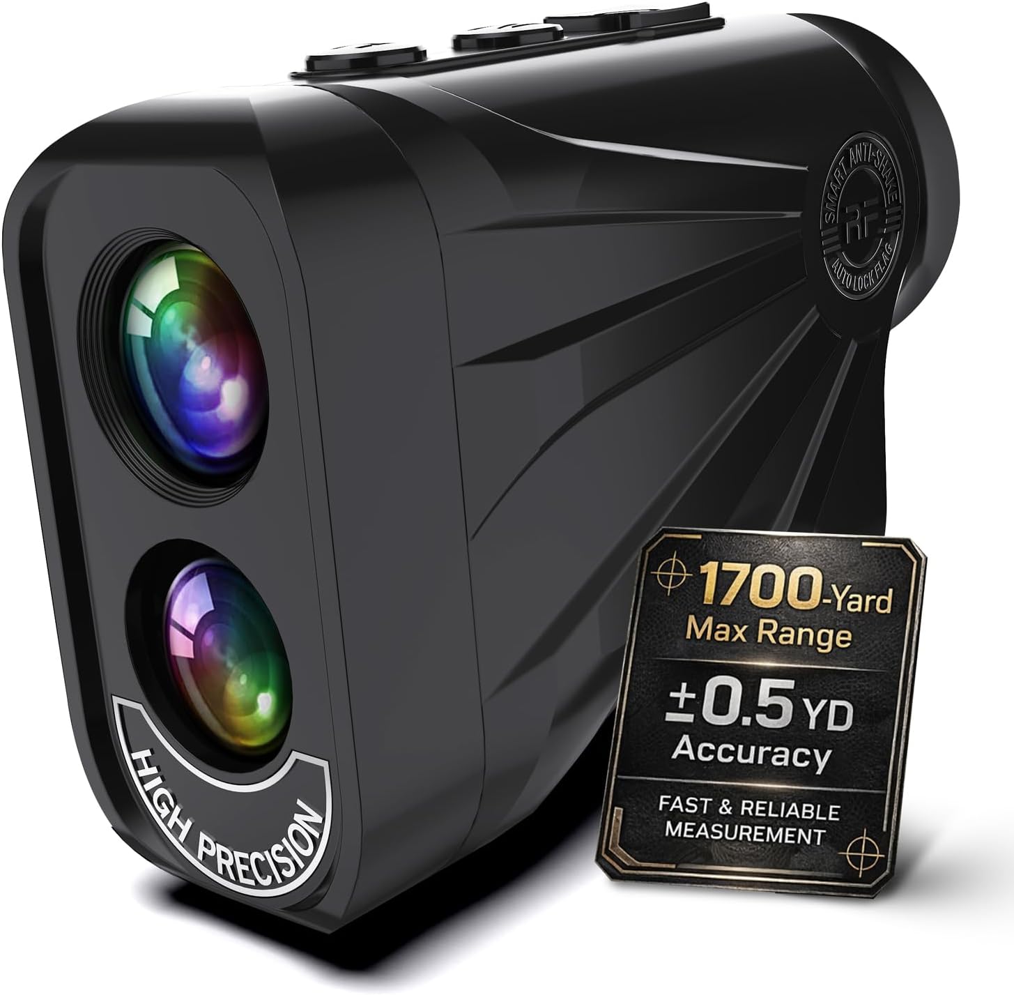 Range Finder Golf 1700 Yards - Golf Rangefinder with Slope, Magnetic Stripe - 6.5X Magnification, Flag Pole Locking Vibration - 0.5 Yard Accuracy Golf Laser Rangefinder, Rechargeable Range Finders