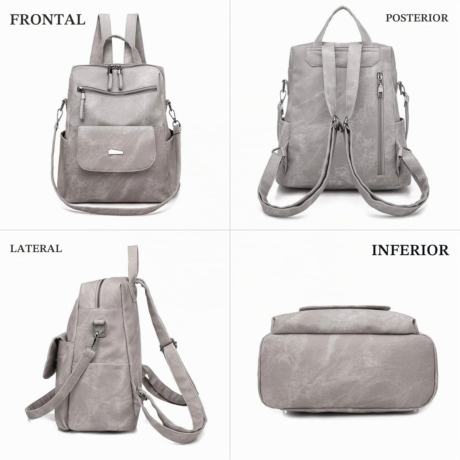 UBAYMAX Mochilas Mujer de Cuero PU,Mochila Casual de Moda,Bolso Mochila Monedero de Sintético,Bolsa de Hombro Escuela Viaje Compras Señoras,Moda Regalo para para Mujer