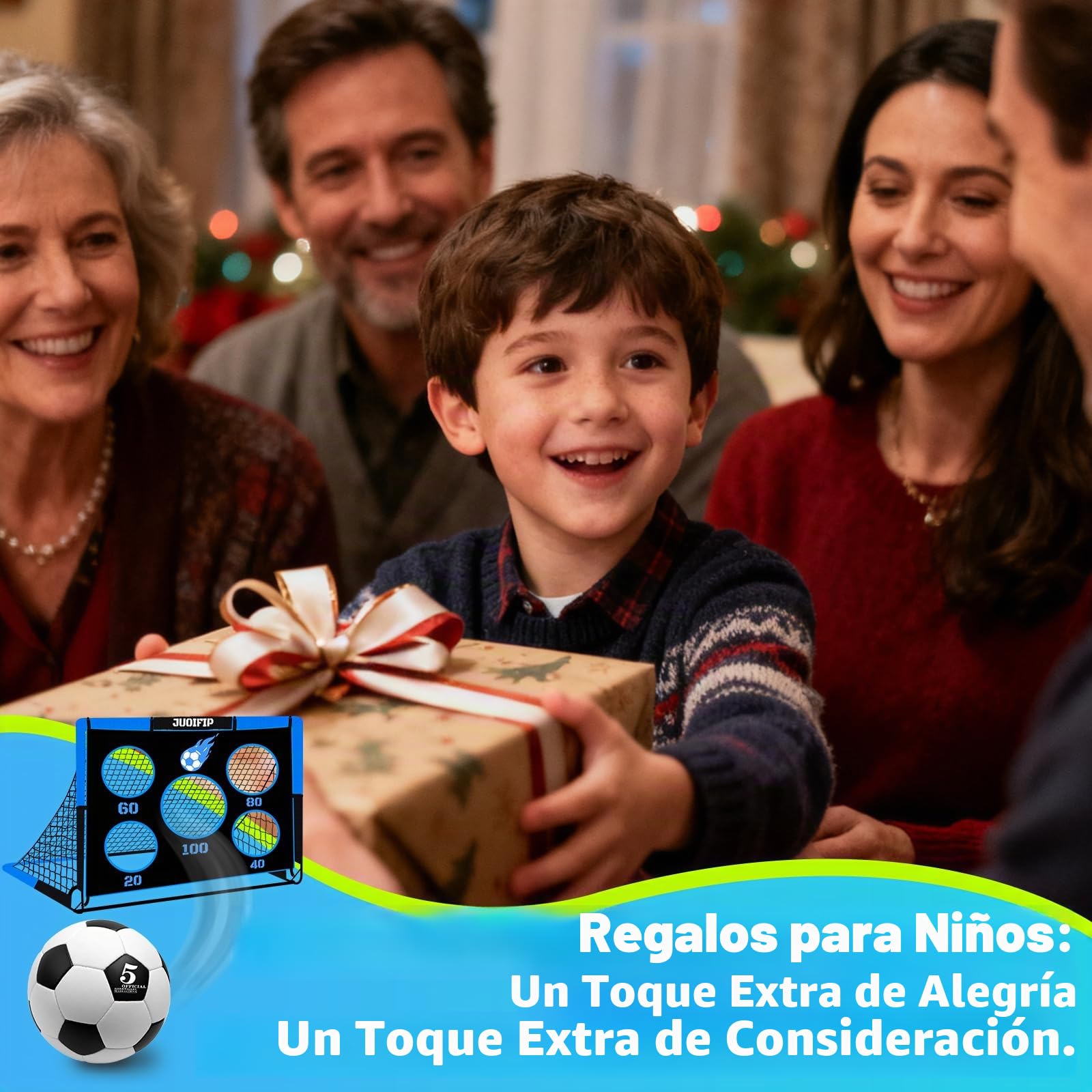 Portería de fútbol 3 en 1 para niños, red 150x120 cm, postes de jardín con 2 telas intercambiables y pelota, bolsa de transporte