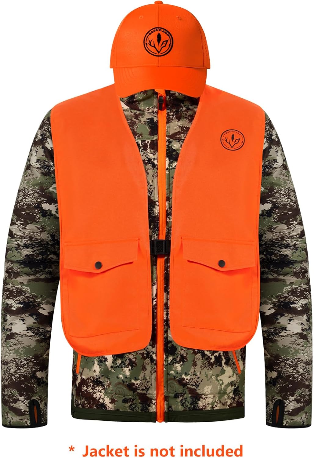 BASSDASH Blaze Orange Hunting Safety Vest & Baseball Hat Unisex Highly Visible Water Resistant Quick Dry for Fishing Hiking - Image 2