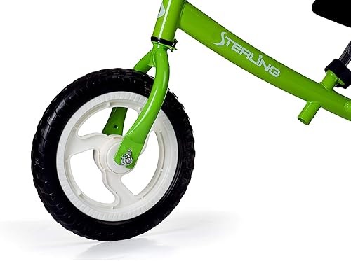 Miniatura 5 de Bicicleta de equilibrio para niños de 3 a 5 años, neumáticos de 12 pulgadas, bicicleta de entrenamiento sin pedal para niños pequeños y niñas, verde