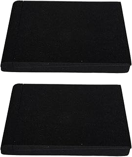 Kisangel スピーカー用防音マット 高密度スポンジ遮音パッド 振動吸収クッション モニター サブウーファー対応 音響処理用 2個セット