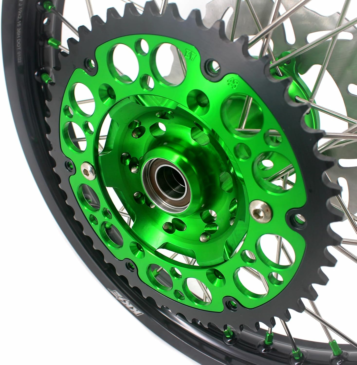 KKE 21-19'' MX Spoked Wheels For KAWASAKI KX125 / KX250 1993-2002 Off-road Rims Set Disc/Sprocket Parts