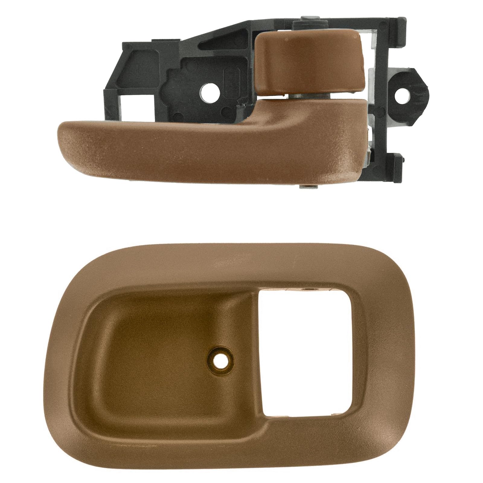 Trq Brown Door Handle & Bezel Interior Oak Front Rh Passenger Side Compatible With Sienna