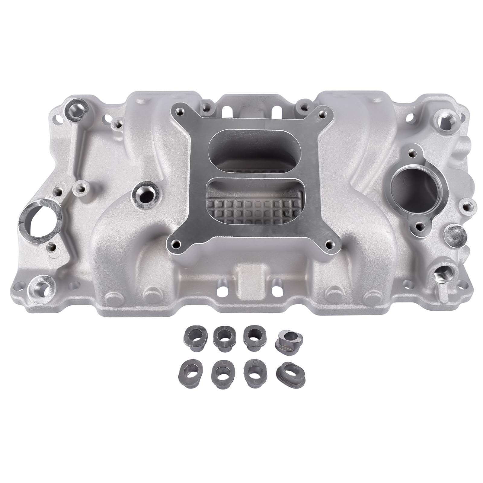Dual Plane High Rise Intake Manifold Replacement# 52021 Fit 1957-1986 Small Block Chevy V8 305 327 350 400