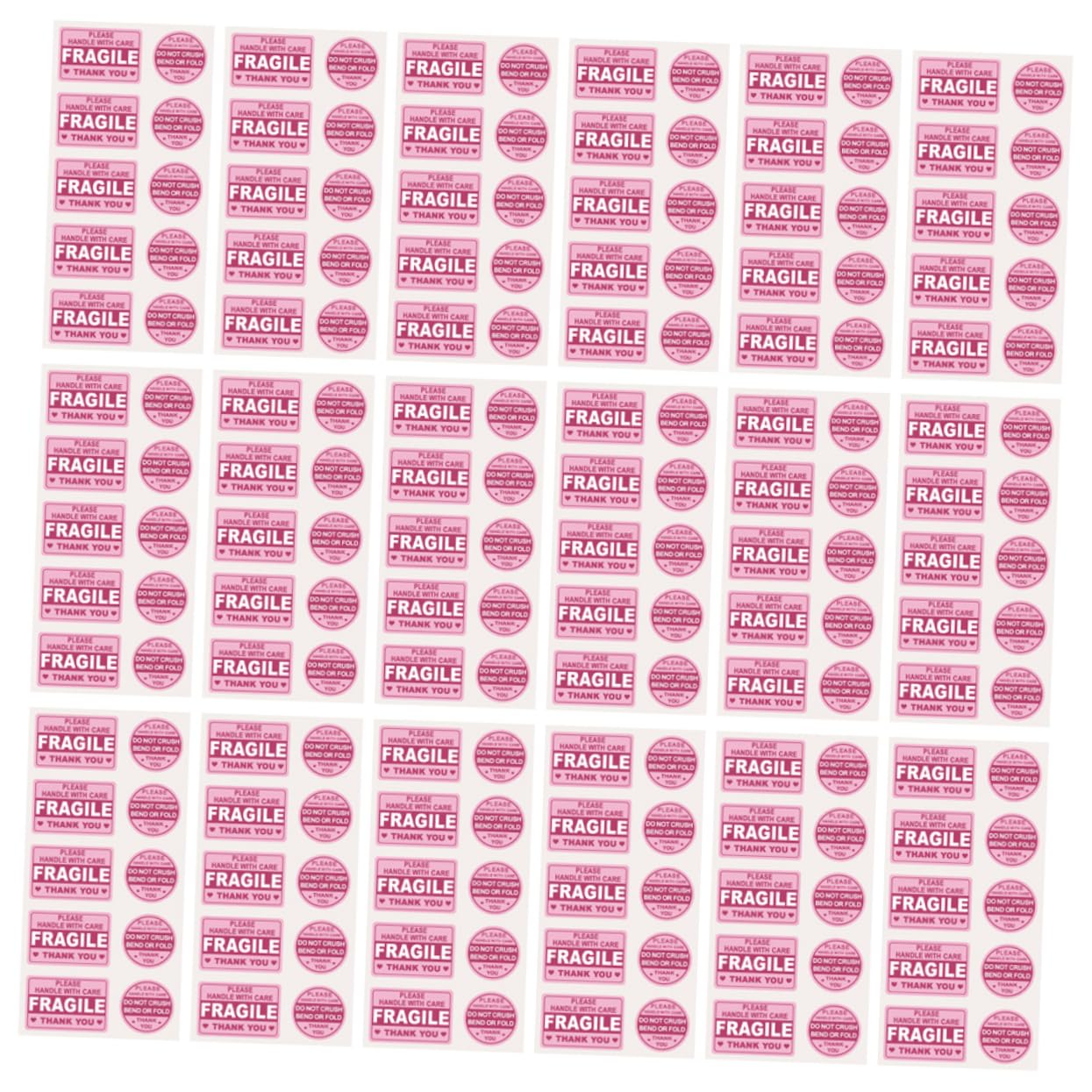 OFFSCH 50 Sheets of Shipping Fragile Warning Stickers Self-Adhesive Decals for Safe Handling Professional Packaging