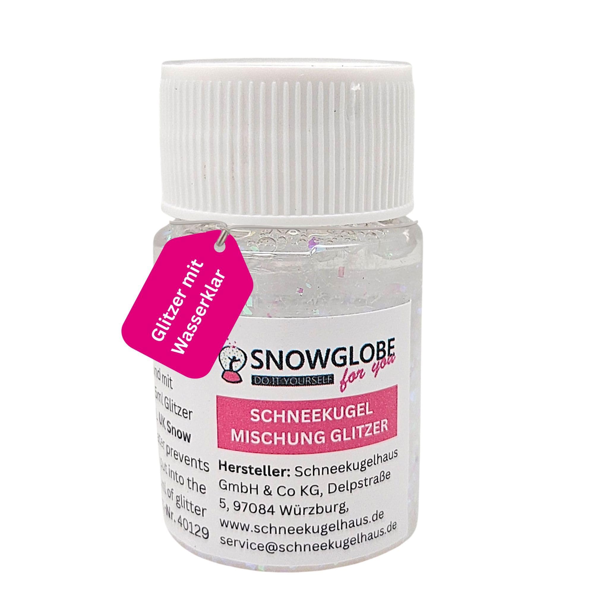 Snowglobe For You - Do It Yourself White Ready-Mix With Clear Water And Snow | For Diy Do-It-Yourself Snow Globe Craft Kit | 15 Ml Content | 40120