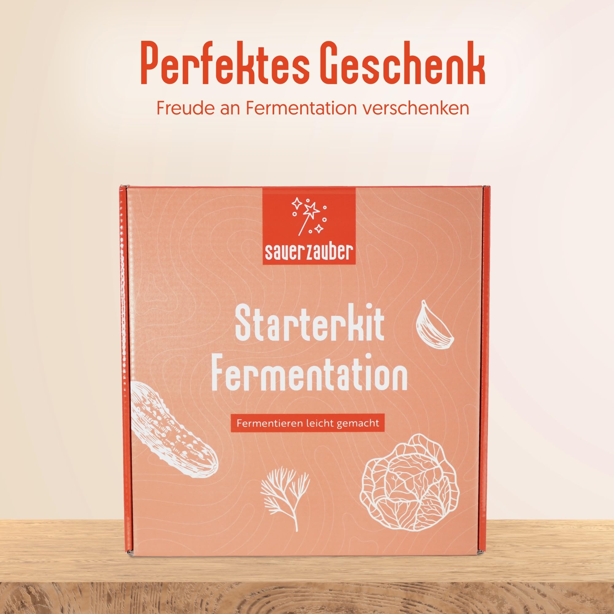 Starterkit Fermentation – großes Fermentierset für Gemüse wie Kimchi, Sauerkraut - 1 L Fermentierglas, Fermentiergewicht, Krauthobel & Zubehör – Fermentieren leicht gemacht.