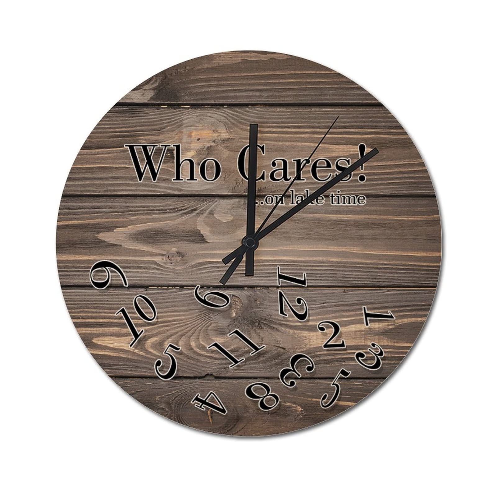 Horloge ronde rustique silencieuse pour en finir avec le tic-tac du salon