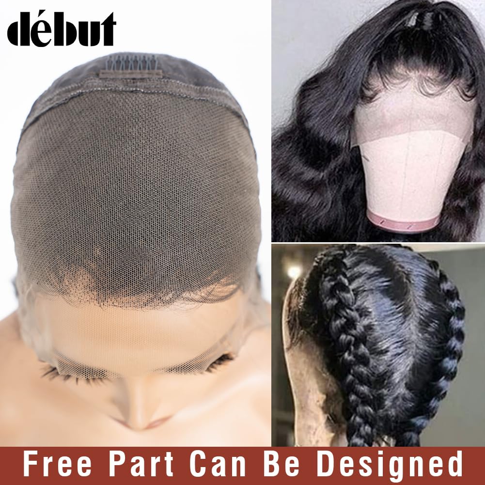 DÉBUT Body Wave Lace Front Wig Human Hair 13×4 Lace Front Wigs for Women HD Lace Front Wig Human Hair 180% Density Pre Plucked with Baby Hair Glueless Wigs (24 inches - Image 4