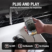 Vista 5 de Teslong Cámara de boroscopio USB-C de 50 pies con luz, solo compatible con teléfonos Android iPhone 15/16/17, endoscopio flexible impermeable de 50